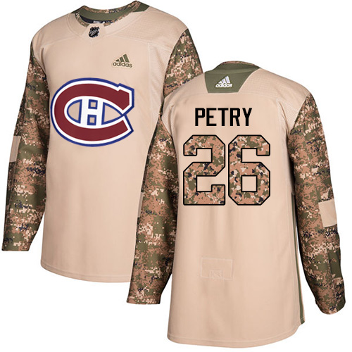 Adidas Canadiens #26 Jeff Petry Camo Authentic Veterans Day Stitched NHL Jersey